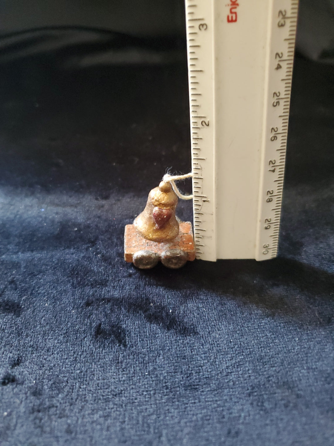 Vintage Miniature Bell Christmas Tree Ornament. 1.25" Tall.