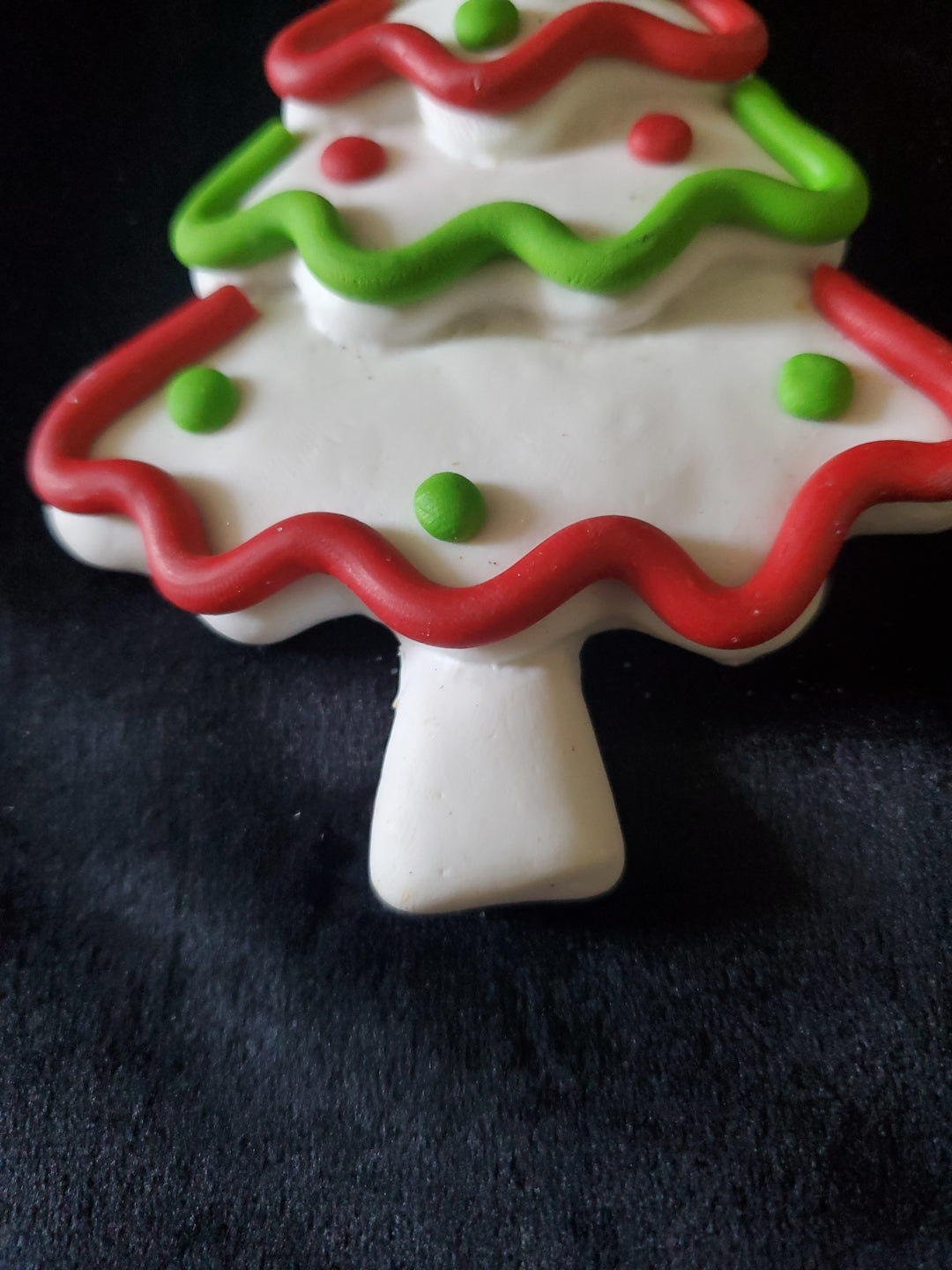 Whimsical Christmas Tree, Christmas Ornament. Clay. 4.75" Tall