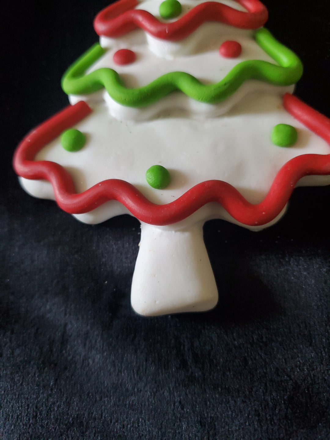 Whimsical Christmas Tree, Christmas Ornament. Clay. 4.75" Tall