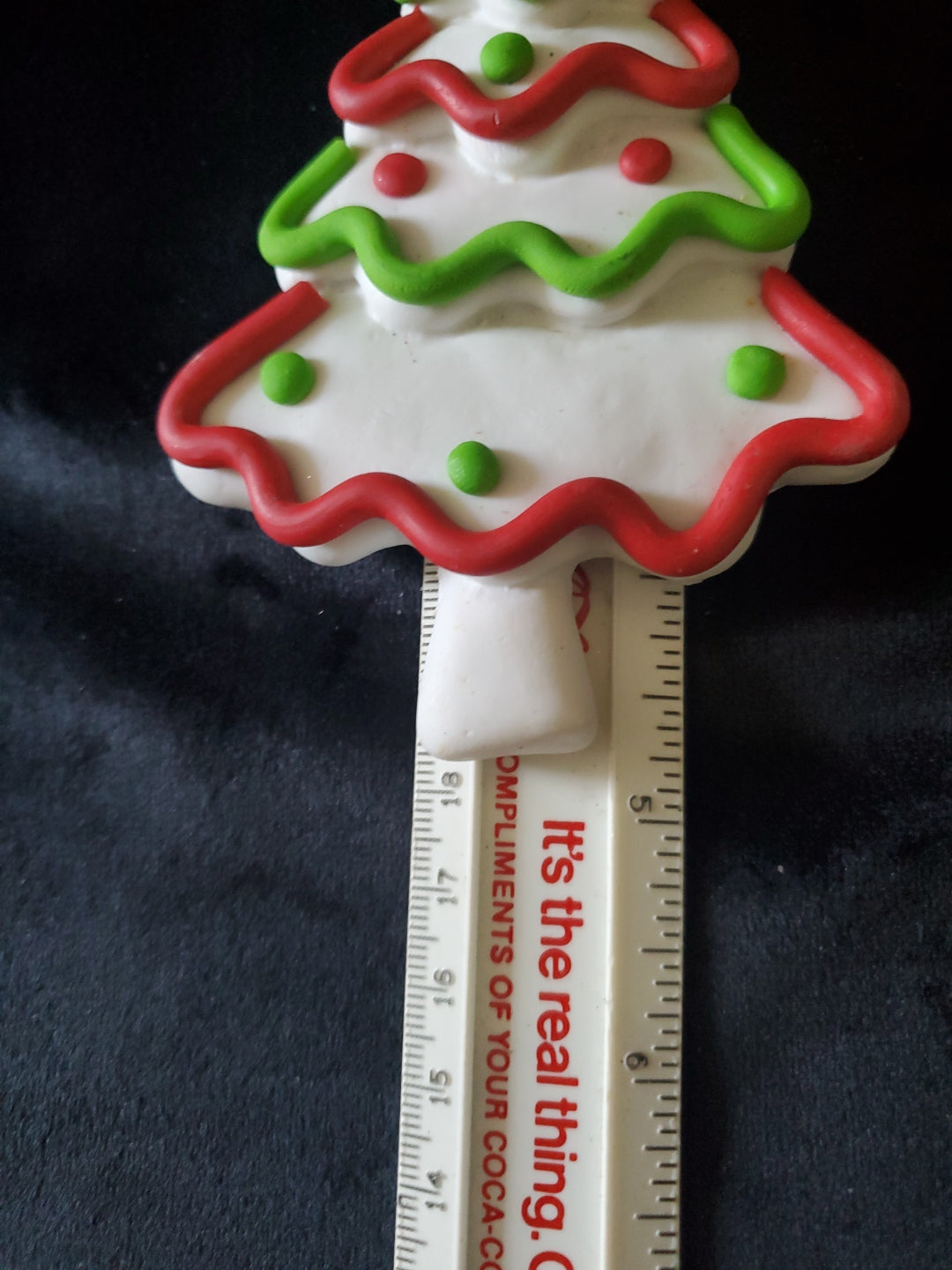 Whimsical Christmas Tree, Christmas Ornament. Clay. 4.75" Tall